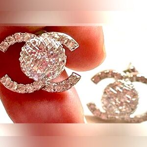 NEW Silver Sparkle Cubic Zirconia Stud Earrings | Luxury Sparkle | Textured